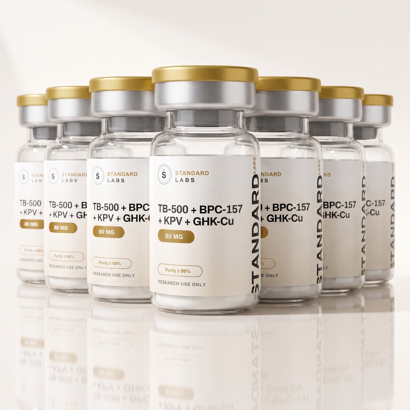 TB-500 + BPC-157 + KPV + GHK-Cu — Full Kit (10 Vials) Full Kit — 10 vials